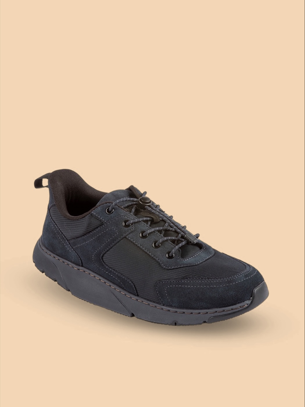 Gibaud : chaussure Otonom, modèle Madrid, noire, à lacets élastiques